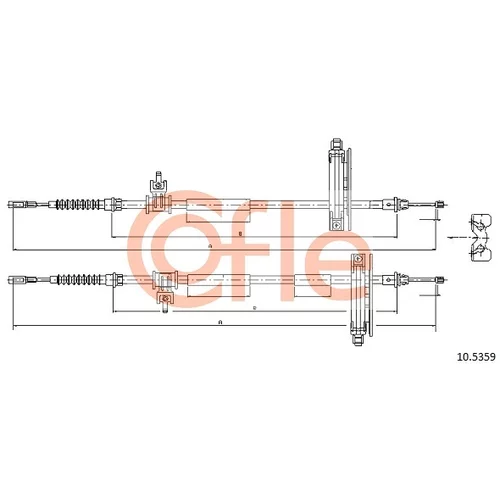 Ťažné lanko parkovacej brzdy COFLE 10.5359