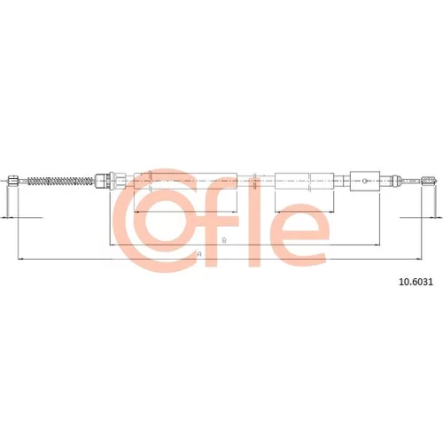 Ťažné lanko parkovacej brzdy COFLE 10.6031