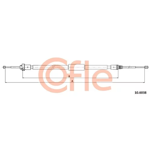 Ťažné lanko parkovacej brzdy COFLE 10.6038