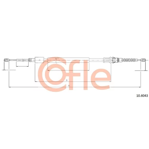 Ťažné lanko parkovacej brzdy COFLE 10.6043