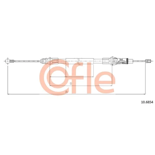Ťažné lanko parkovacej brzdy COFLE 10.6854