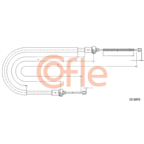Ťažné lanko parkovacej brzdy COFLE 10.6893