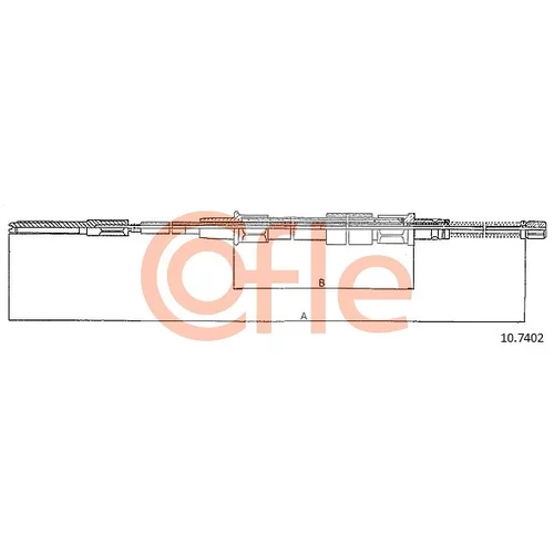 Ťažné lanko parkovacej brzdy COFLE 10.7402