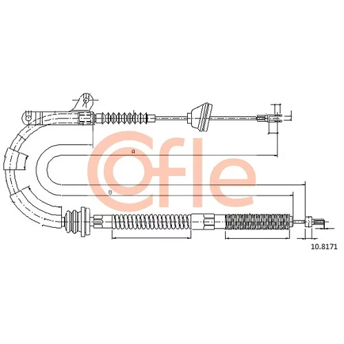 Ťažné lanko parkovacej brzdy COFLE 10.8171