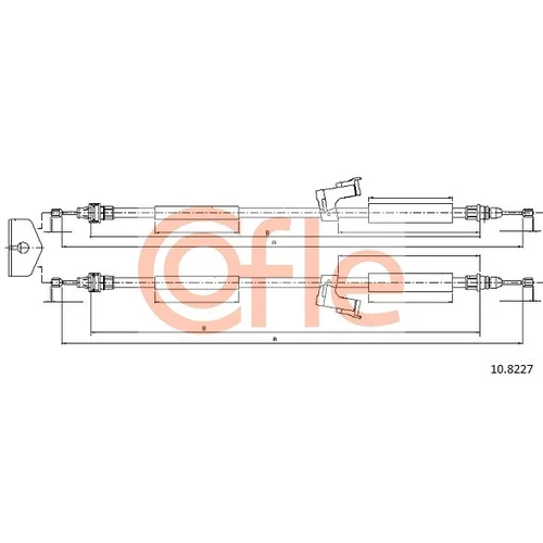 Ťažné lanko parkovacej brzdy COFLE 10.8227