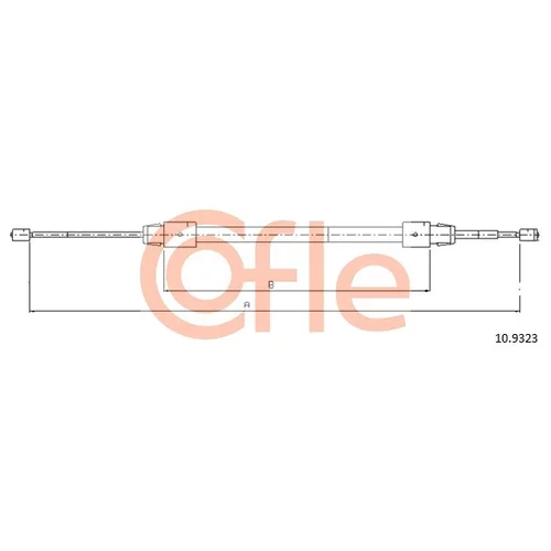 Ťažné lanko parkovacej brzdy COFLE 10.9323