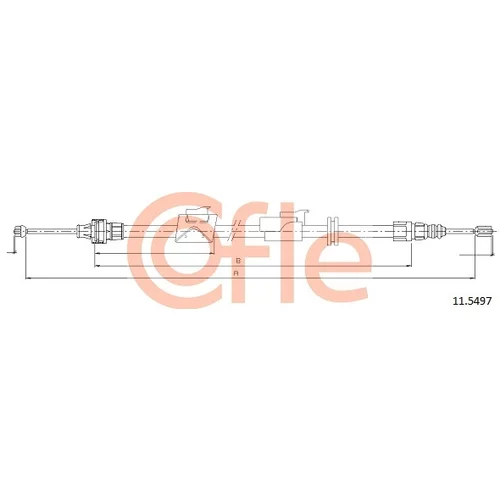 Ťažné lanko parkovacej brzdy COFLE 11.5497