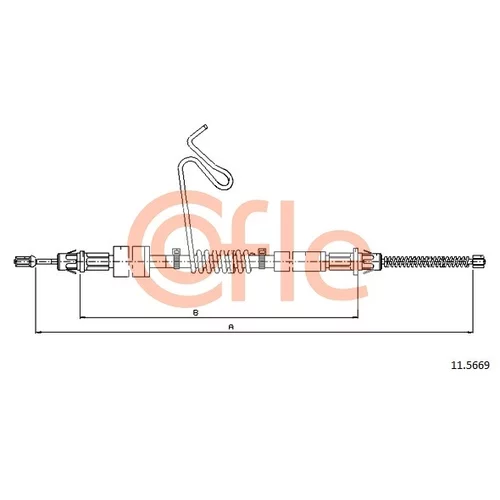 Ťažné lanko parkovacej brzdy COFLE 11.5669