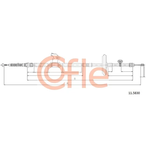 Ťažné lanko parkovacej brzdy COFLE 11.5830