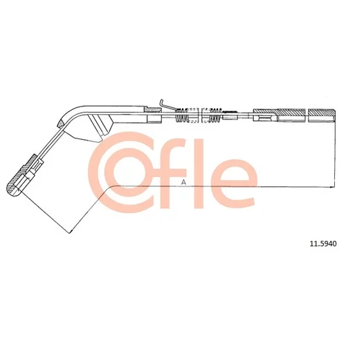 Ťažné lanko parkovacej brzdy COFLE 11.5940