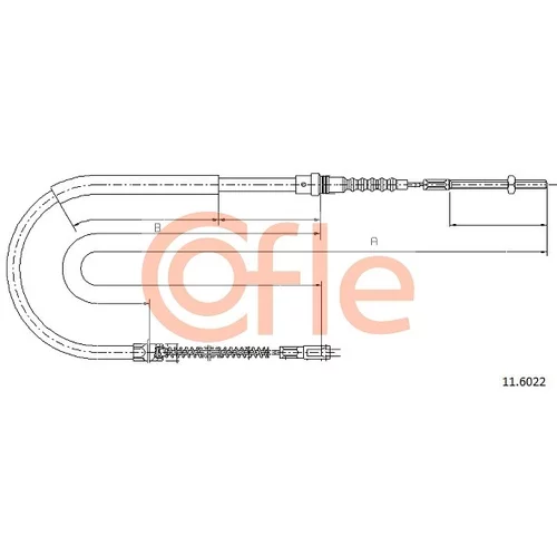 Ťažné lanko parkovacej brzdy COFLE 11.6022