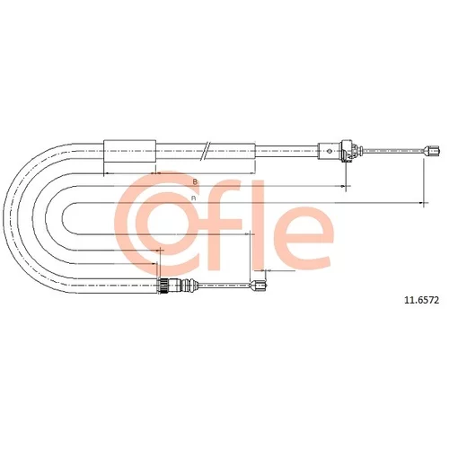 Ťažné lanko parkovacej brzdy COFLE 11.6572