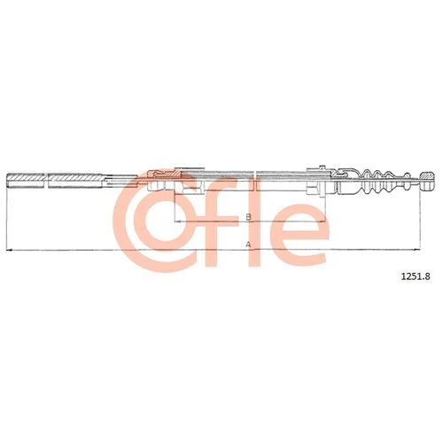 Ťažné lanko parkovacej brzdy COFLE 1251.8