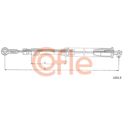 Ťažné lanko parkovacej brzdy COFLE 1251.9