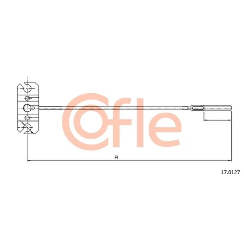 Ťažné lanko parkovacej brzdy COFLE 17.0127