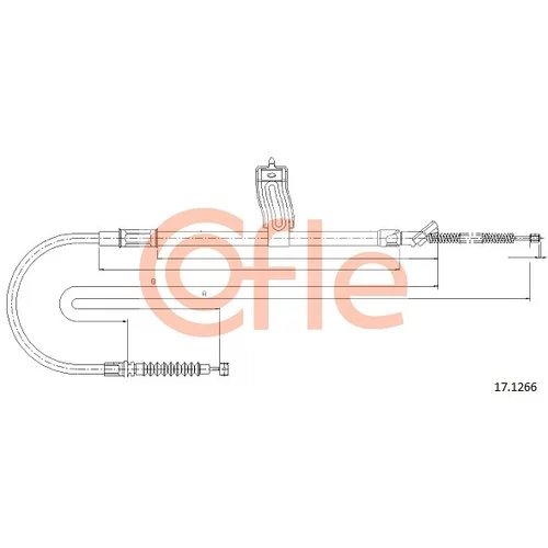 Ťažné lanko parkovacej brzdy COFLE 17.1266