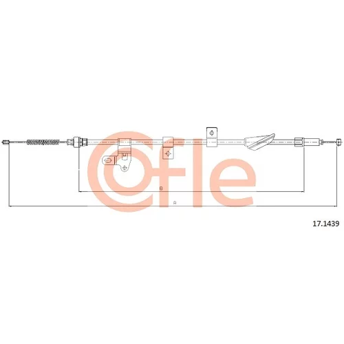 Ťažné lanko parkovacej brzdy COFLE 17.1439