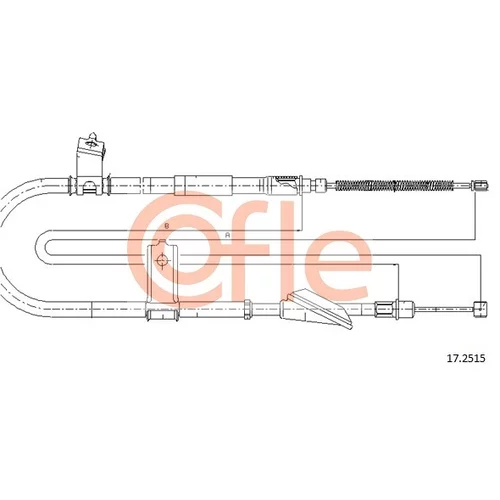 Ťažné lanko parkovacej brzdy COFLE 17.2515