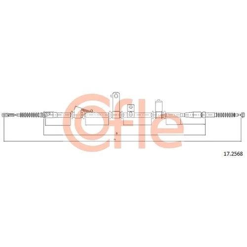 Ťažné lanko parkovacej brzdy COFLE 17.2568