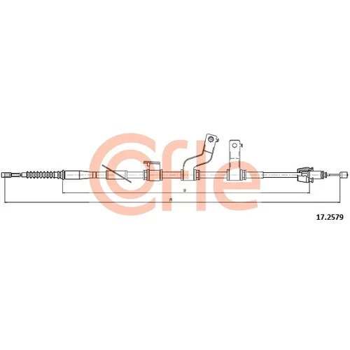 Ťažné lanko parkovacej brzdy COFLE 17.2579