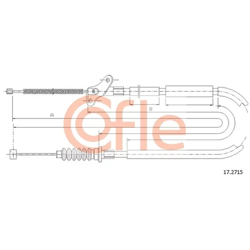 Ťažné lanko parkovacej brzdy COFLE 17.2715