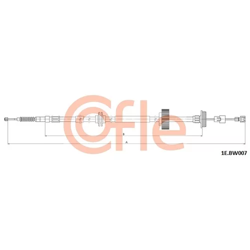 Ťažné lanko parkovacej brzdy COFLE 1E.BW007