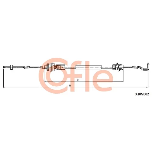 Plynové lanko COFLE 3.BW002