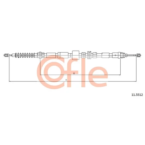 Ťažné lanko parkovacej brzdy COFLE 92.11.5512