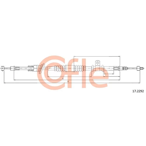 Ťažné lanko parkovacej brzdy COFLE 92.17.2292