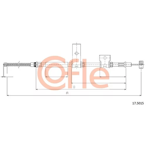 Ťažné lanko parkovacej brzdy COFLE 92.17.5015