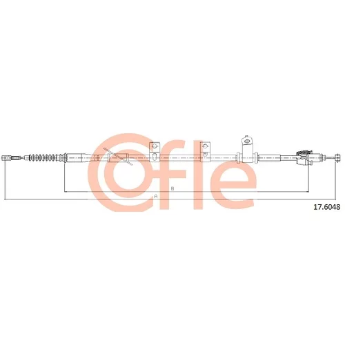 Ťažné lanko parkovacej brzdy COFLE 92.17.6048