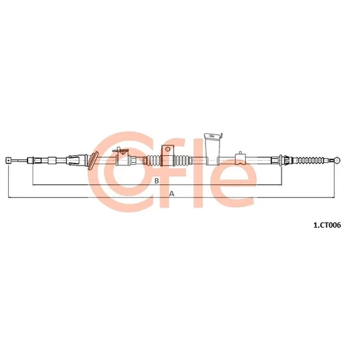 Ťažné lanko parkovacej brzdy COFLE 1.CT006