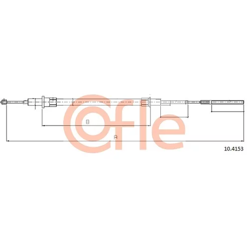 Ťažné lanko parkovacej brzdy COFLE 10.4153