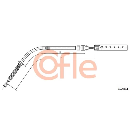 Ťažné lanko parkovacej brzdy COFLE 10.4311