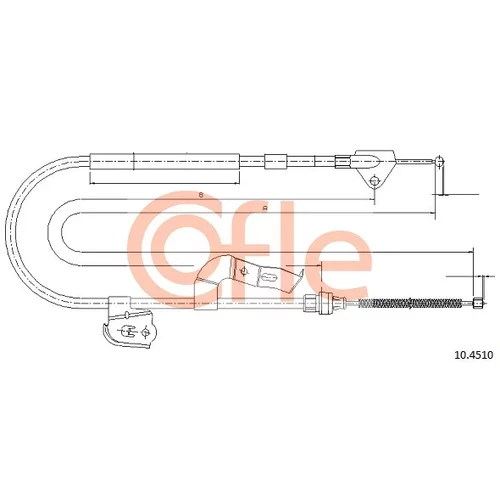 Ťažné lanko parkovacej brzdy COFLE 10.4510