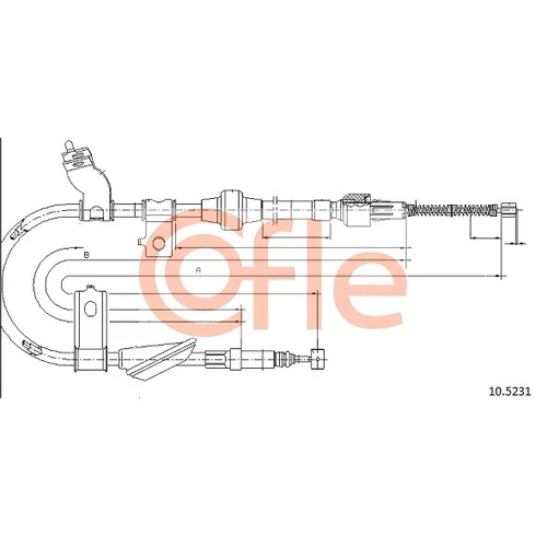 Ťažné lanko parkovacej brzdy COFLE 10.5231