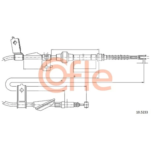 Ťažné lanko parkovacej brzdy COFLE 10.5233