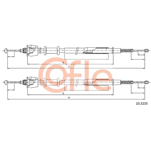 Ťažné lanko parkovacej brzdy COFLE 10.5235