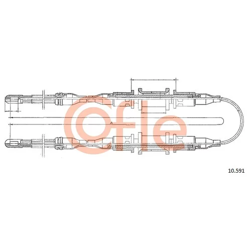 Ťažné lanko parkovacej brzdy COFLE 10.591