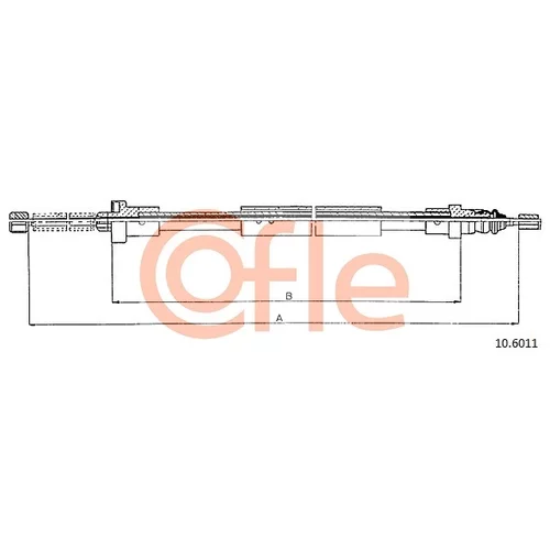 Ťažné lanko parkovacej brzdy COFLE 10.6011