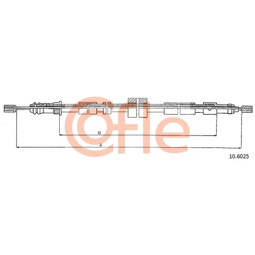 Ťažné lanko parkovacej brzdy COFLE 10.6025