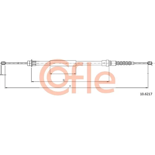 Ťažné lanko parkovacej brzdy COFLE 10.6217