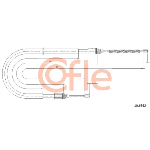 Ťažné lanko parkovacej brzdy COFLE 10.6692