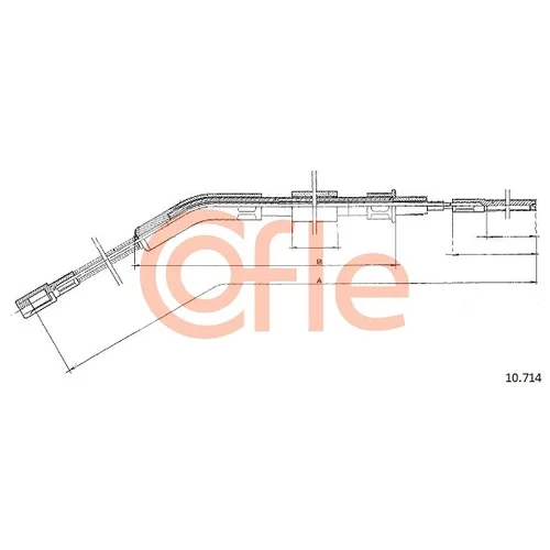 Ťažné lanko parkovacej brzdy COFLE 10.714