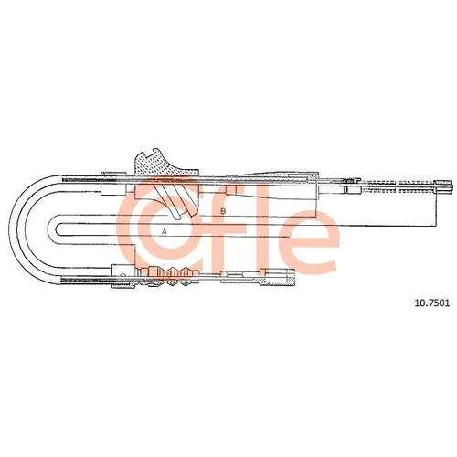 Ťažné lanko parkovacej brzdy 10.7501 /COFLE/