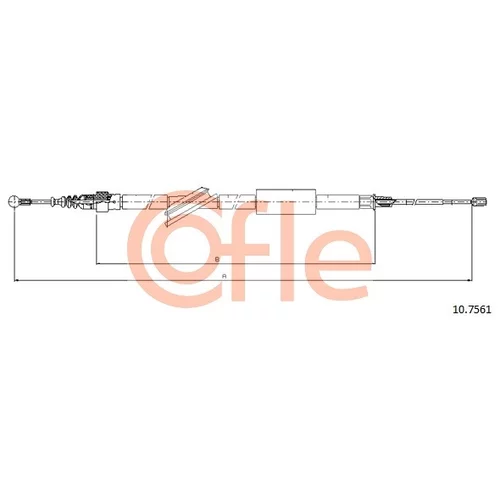 Ťažné lanko parkovacej brzdy COFLE 10.7561