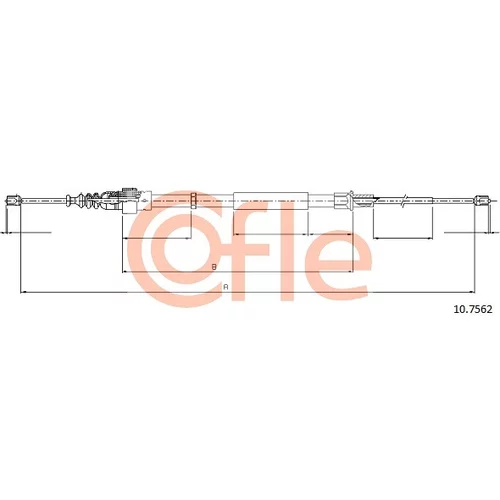 Ťažné lanko parkovacej brzdy COFLE 10.7562