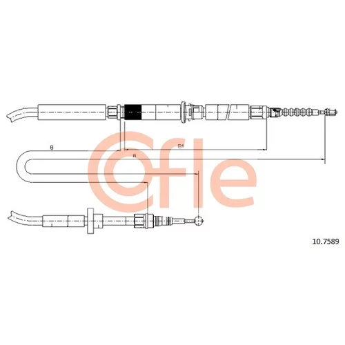 Ťažné lanko parkovacej brzdy COFLE 10.7589
