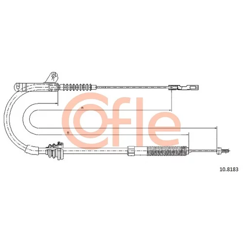 Ťažné lanko parkovacej brzdy COFLE 10.8183