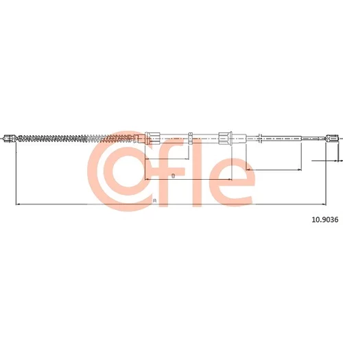 Ťažné lanko parkovacej brzdy COFLE 10.9036